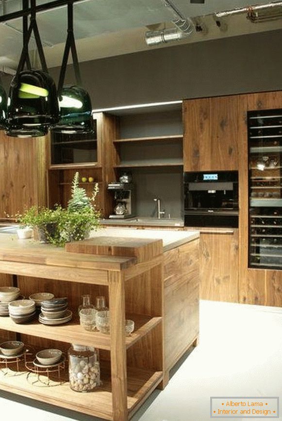 fachadas de madera para la cocina, foto 2