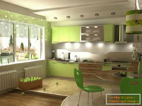 cocina diseño sala de estar, cubierta y muebles foto 12