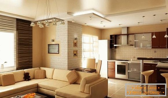diseño de cocina sala de estar, cubierta y muebles foto 13