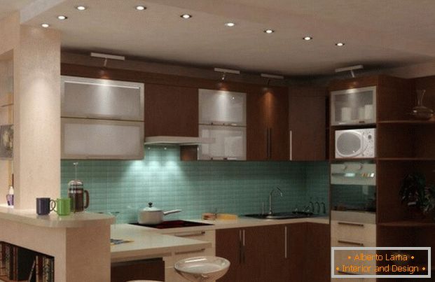 diseño de cocina moderna sala de estar