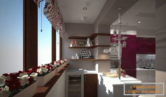 diseño de cocina con balcón, foto 3