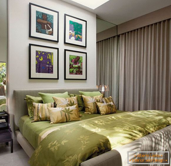 Colores de oliva en el diseño de la habitación
