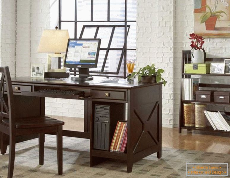 elegante-home-oficina-with-wooden-dark-desk-and-chairs-10-modern-home-oficina-design-ideas