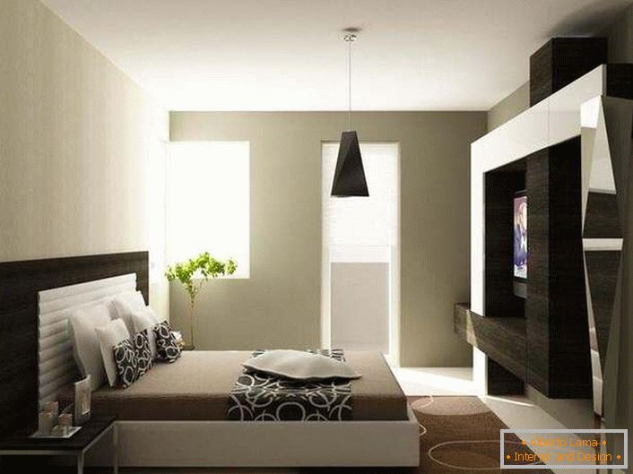 La habitación de estilo high-tech también puede ser acogedora y familiar, lo principal es elegir el color adecuado.