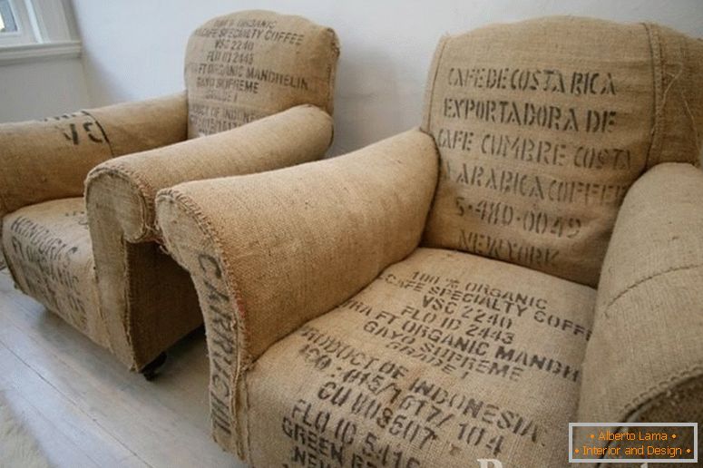 Tapicería de sillas de arpillera