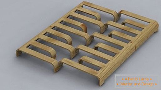 Base de cama de madera de enrejado
