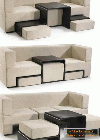 Sofá con asientos extensibles