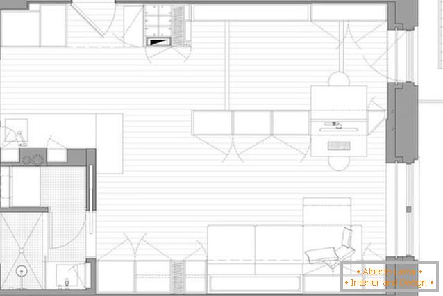 El diseño del apartamento-transformador multifuncional en Nueva York