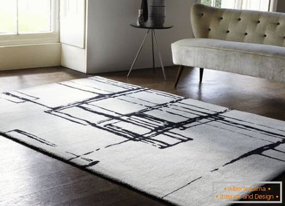 Las mejores alfombras y alfombras modernas en el piso - 27 fotos