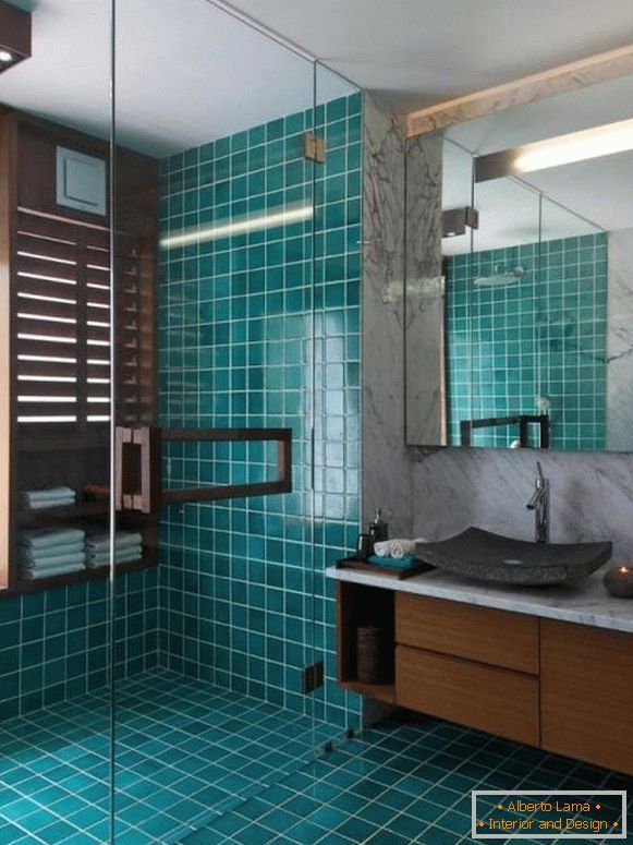 Hermoso color azulejos para baño