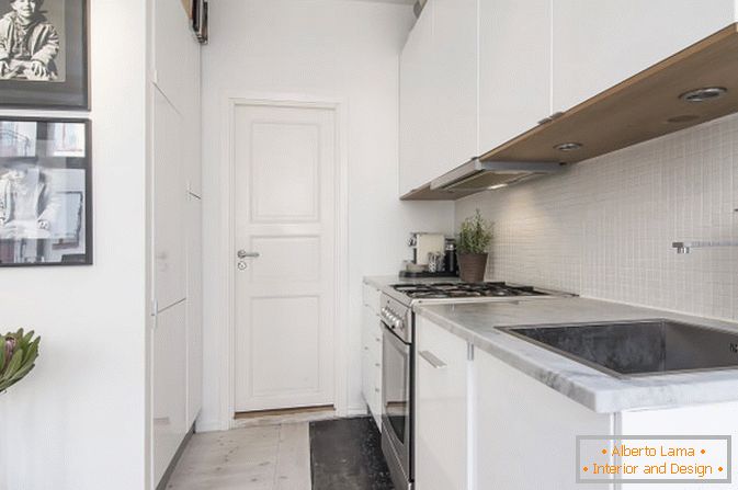 Apartamento-estudio de cocina en estilo escandinavo