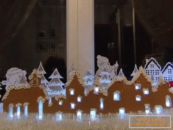 Guirnalda de Navidad con luz de fondo hecha de papel, foto 33