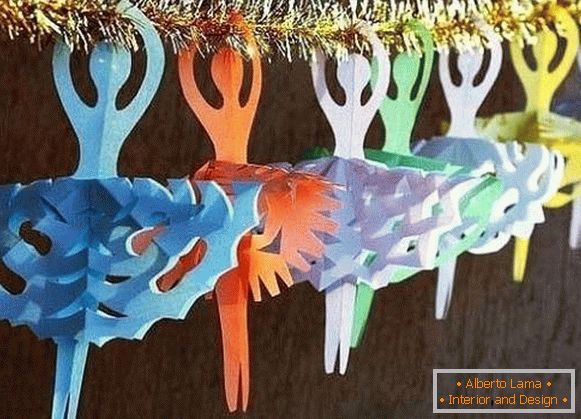 Guirnalda de Navidad de copos de nieve con sus propias manos, foto 58