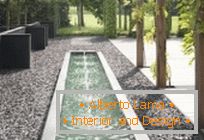 Arreglo de un jardín moderno с бассейном