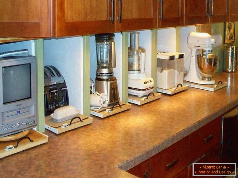 Estantes retráctiles para electrodomésticos de cocina