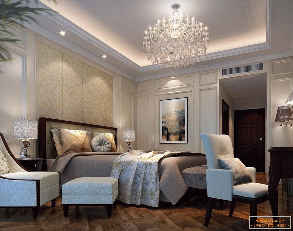 Dormitorio en estilo clasicista