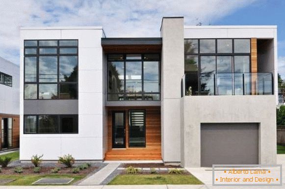 Hermosas fachadas de casas privadas - fotos de casas hechas de concreto