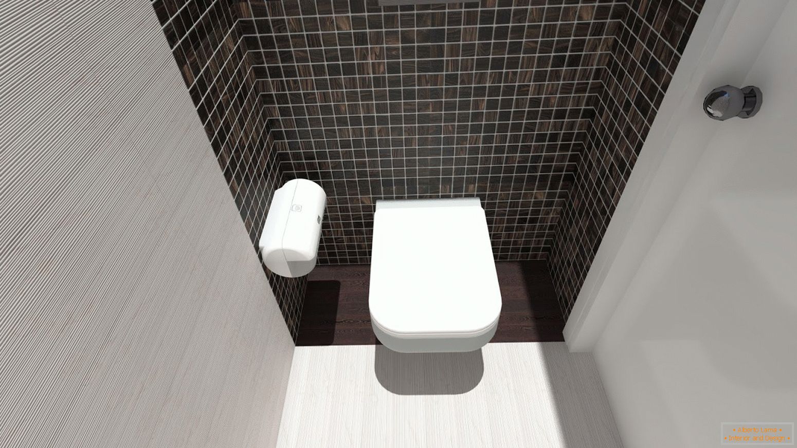 Mosaico плитка в дизайне туалета