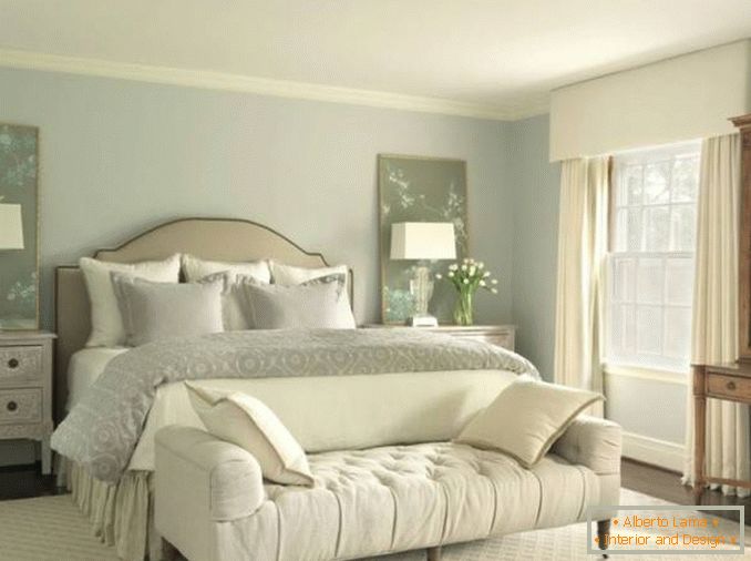 Diseño de dormitorio en colores neutros