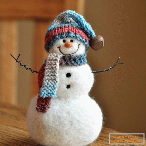 muñeco de nieve hecho a mano, foto 29