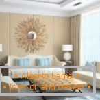 Diseño eficaz de la habitación en color beige