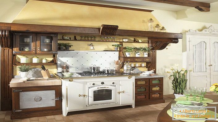 Cocina en estilo country.