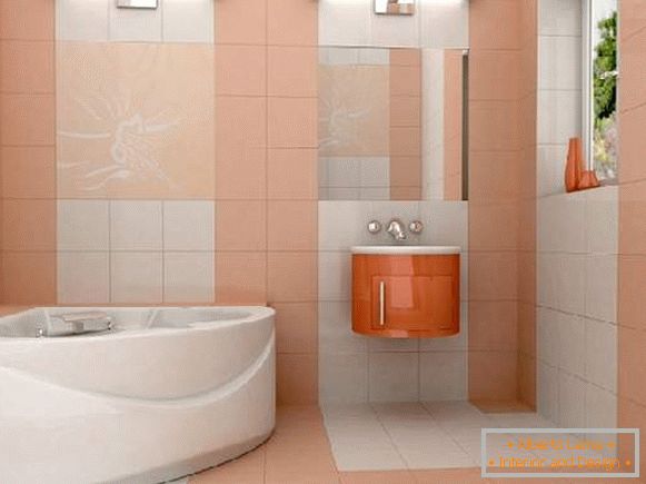 distribución de azulejos en un baño pequeño, foto 9