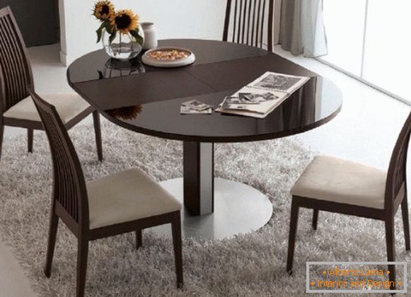 mesa plegable con mesa redonda