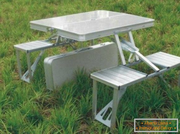 mesa plegable de aluminio