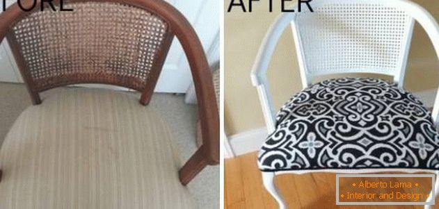 Reparación de una silla vieja con respaldo