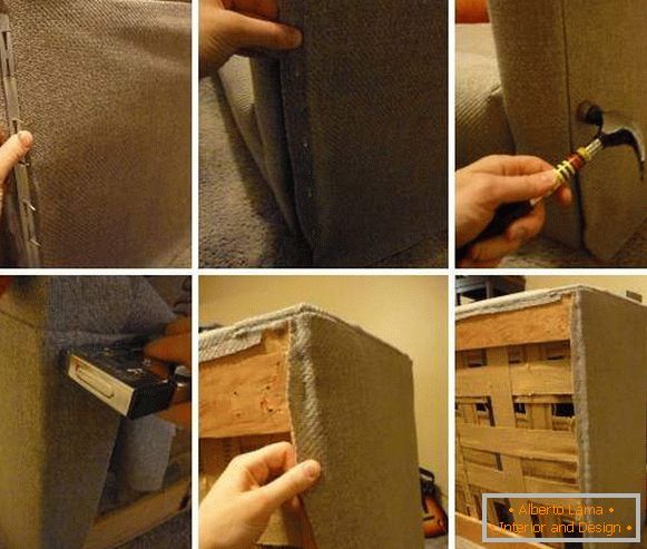Sacar muebles tapizados: ejemplo paso a paso de un sofá