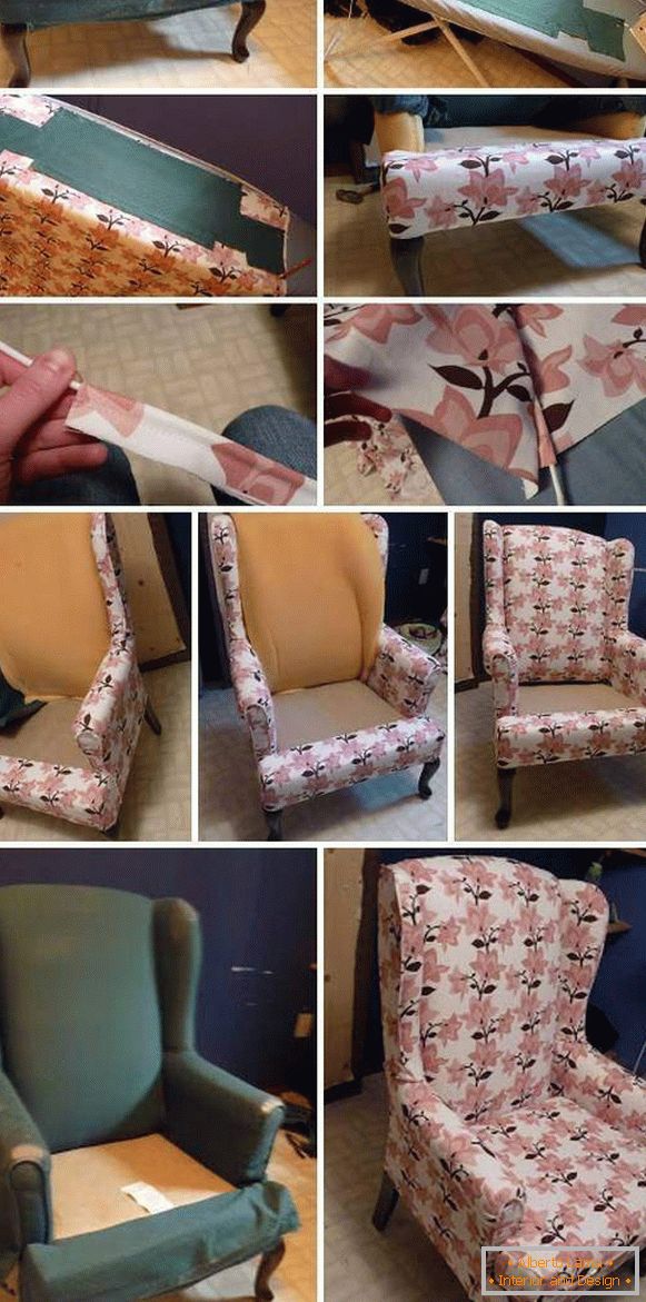 Restauración de muebles tapizados con sus propias manos - volcadura de la silla