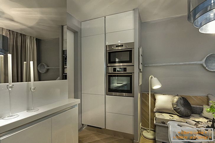 Diseño de interiores de cocina en estilo minimalista