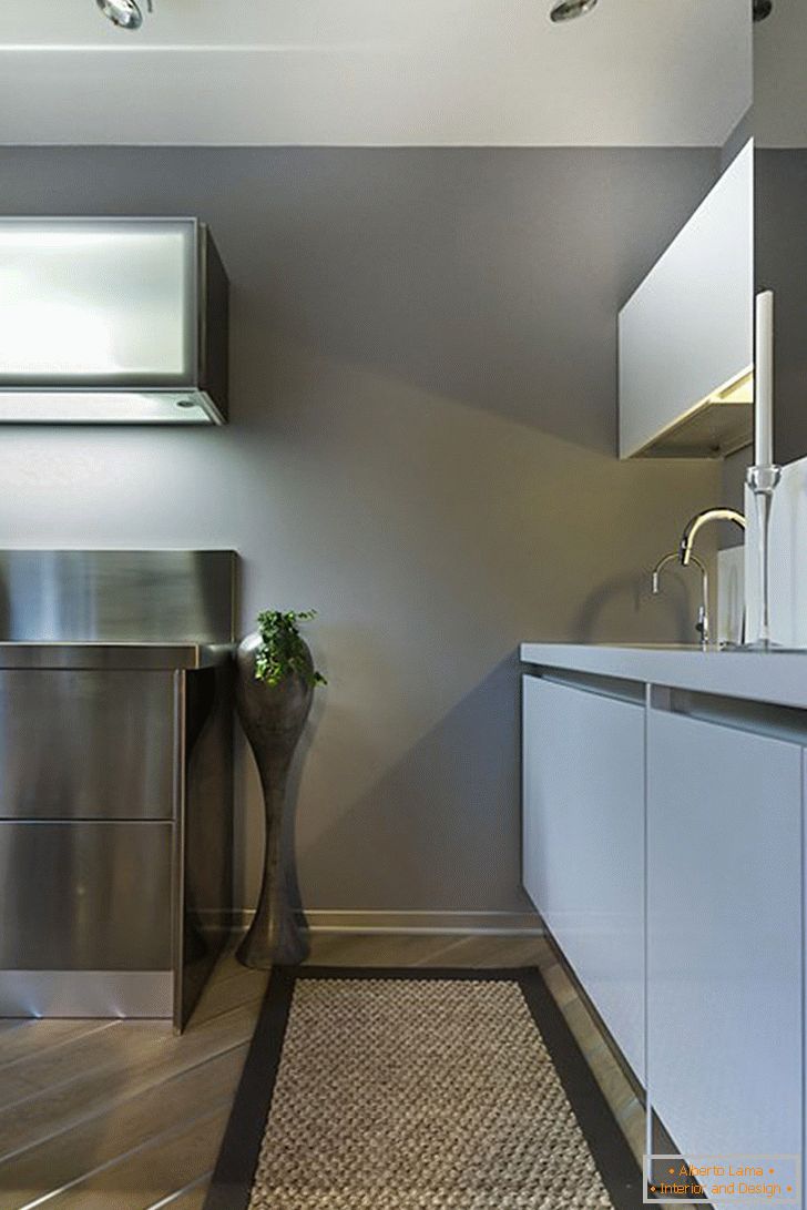 Diseño de interiores de cocina en estilo minimalista