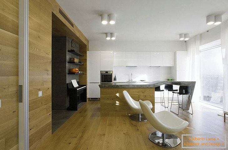 Un apartamento minimalista en Moscú en toda la gloria de su elegancia