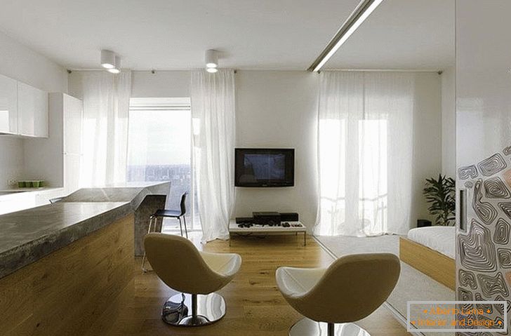 Un apartamento minimalista en Moscú en toda la gloria de su elegancia