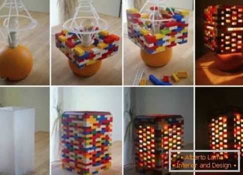 Lámpara de mesa de Lego