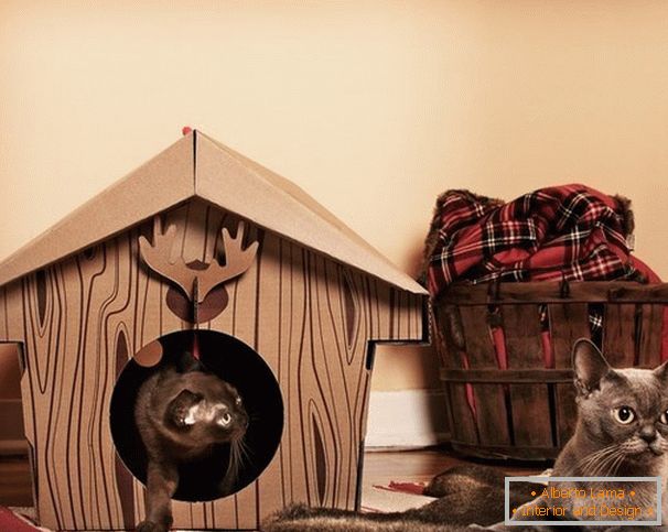 La cabaña original para un gato