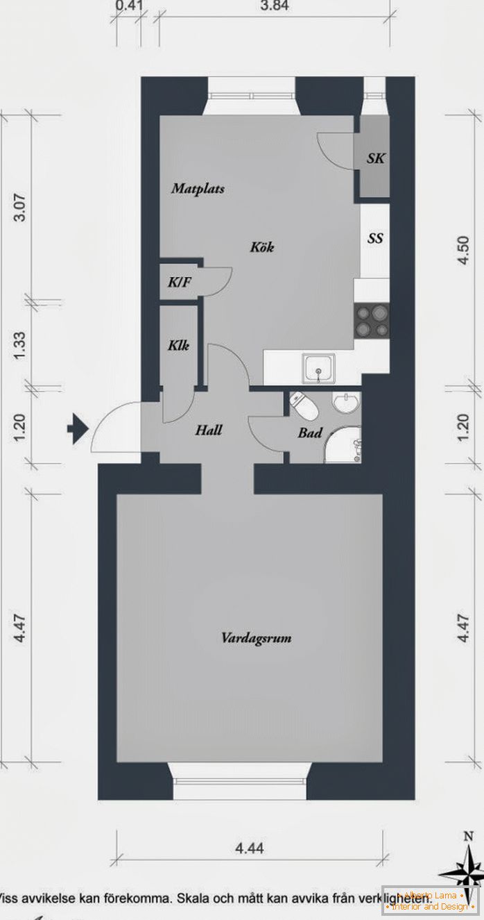 Diseño de un apartamento en Suecia