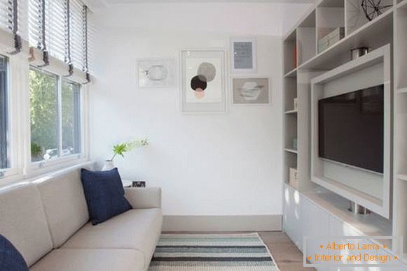sala de estar en el apartamento en estilo escandinavo