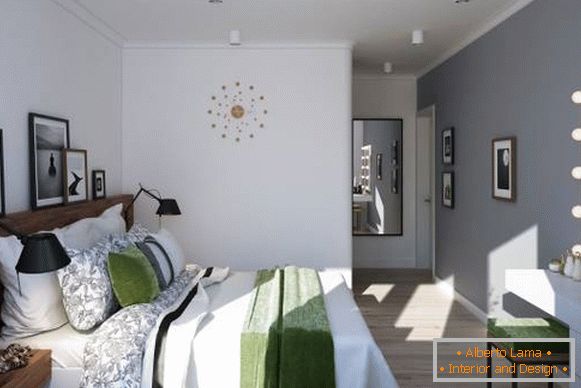 Diseño de una habitación en un apartamento de dos habitaciones en estilo escandinavo