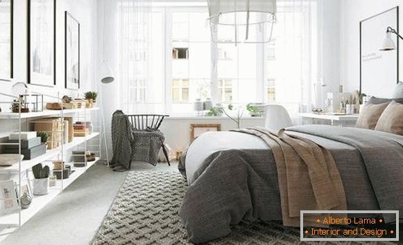 apartamento ligero en estilo escandinavo-spalnya