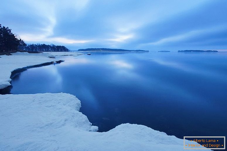 Lago de hielo en Finlandia