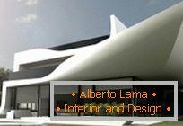 Arquitectura moderna: una casa de dos pisos en Madrid en el estilo de la ciencia ficción