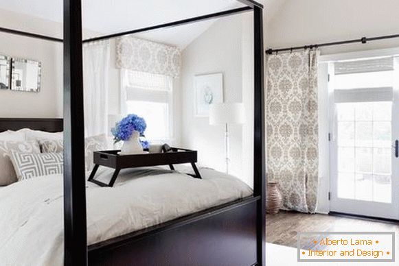 Cortinas en el dormitorio - novedades en el diseño de fotos con un hermoso diseño
