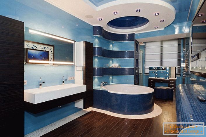 Los sanitarios para el baño son lavabos rectangulares y baños ovalados, y la única forma.