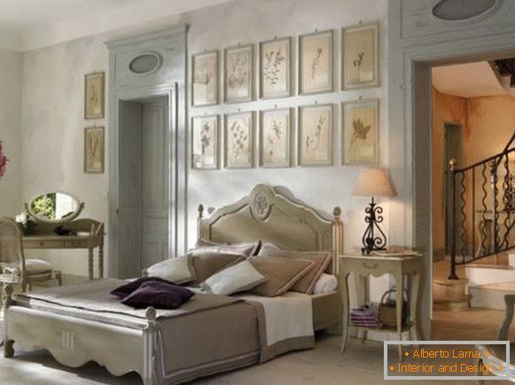 Dormitorio interior Provenza - foto con ideas de diseño