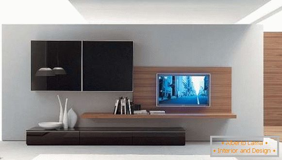 hermosas paredes en la sala de estar en un estilo moderno, foto 22