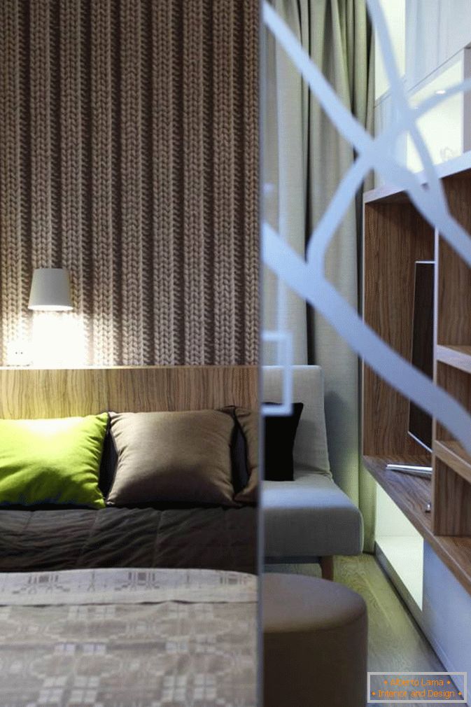 Diseño de interiores de un elegante apartamento de una habitación