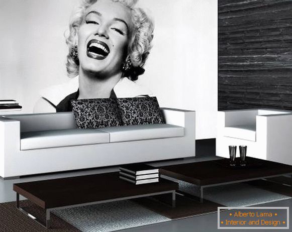 Fondo de pantalla en blanco y negro Marilyn Monroe